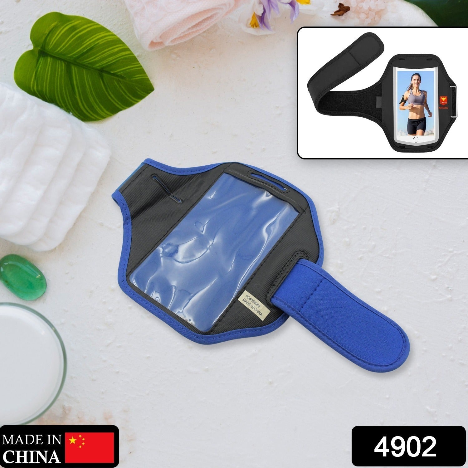 Running armband phone holder, sports accessory. Running armband phone holder, sports accessory.